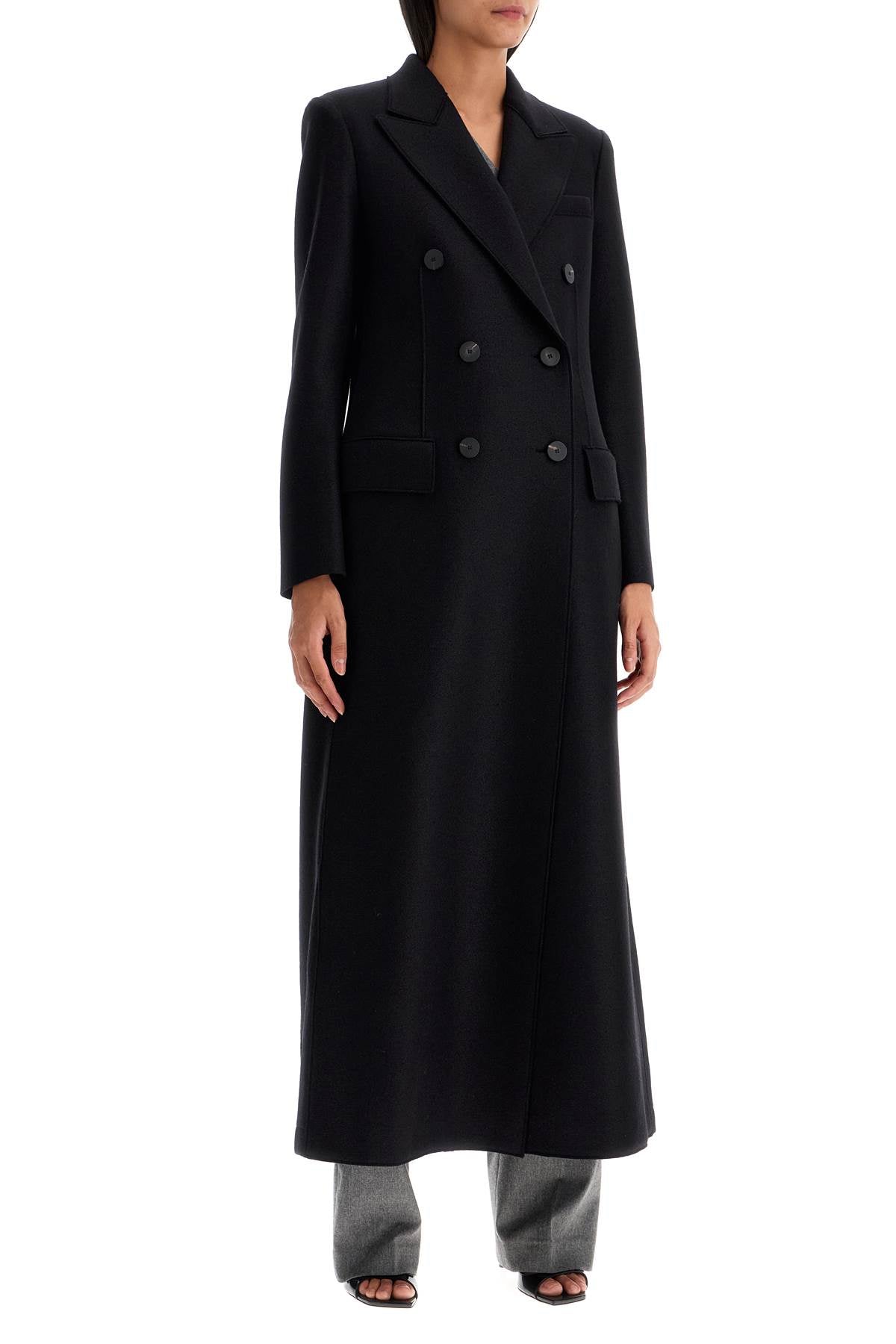 Harris Wharf London double-breasted pressed wool coat image 1