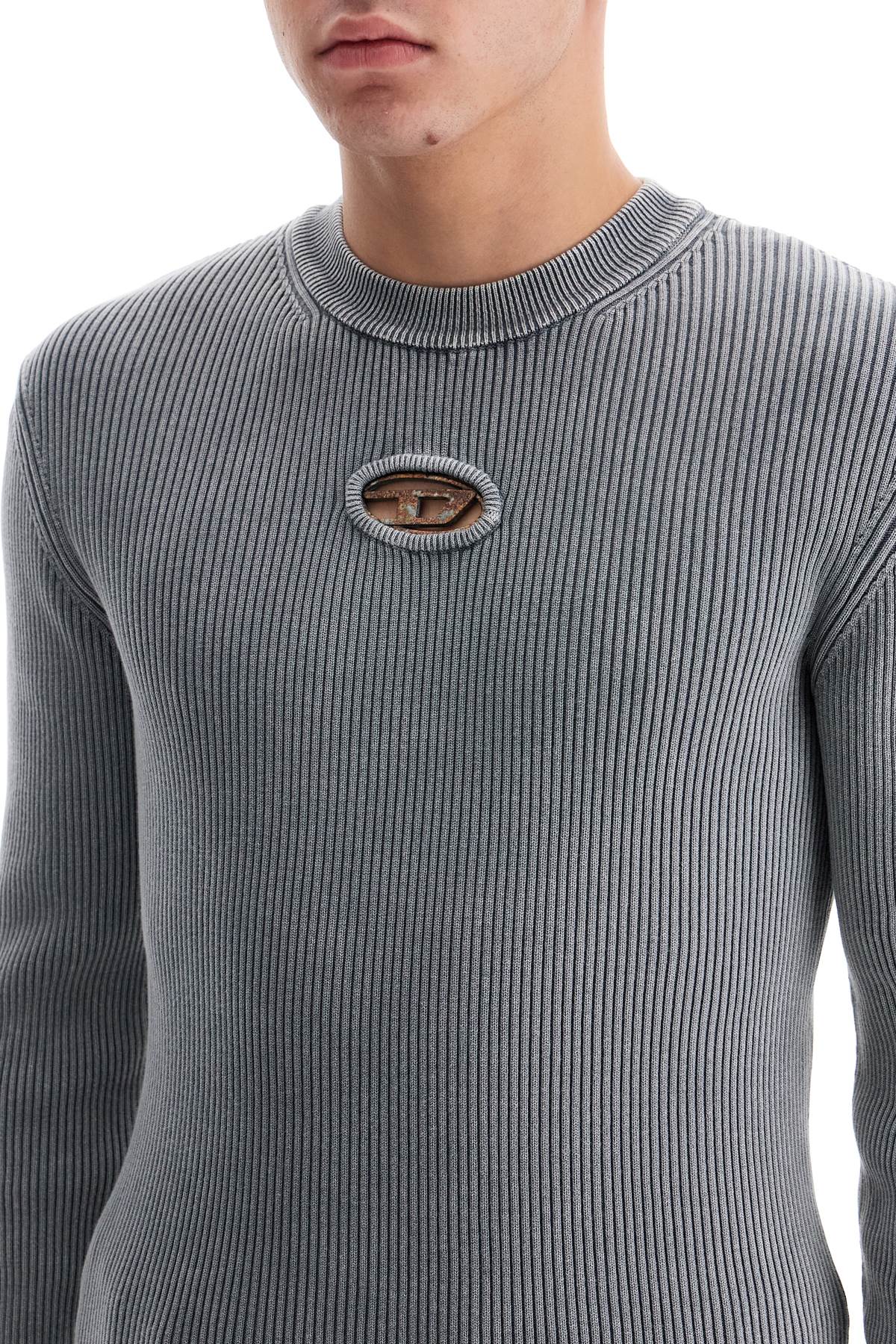 Diesel M-Val Long-Sleeve T-Shirt - Rust Oval D Print image 3