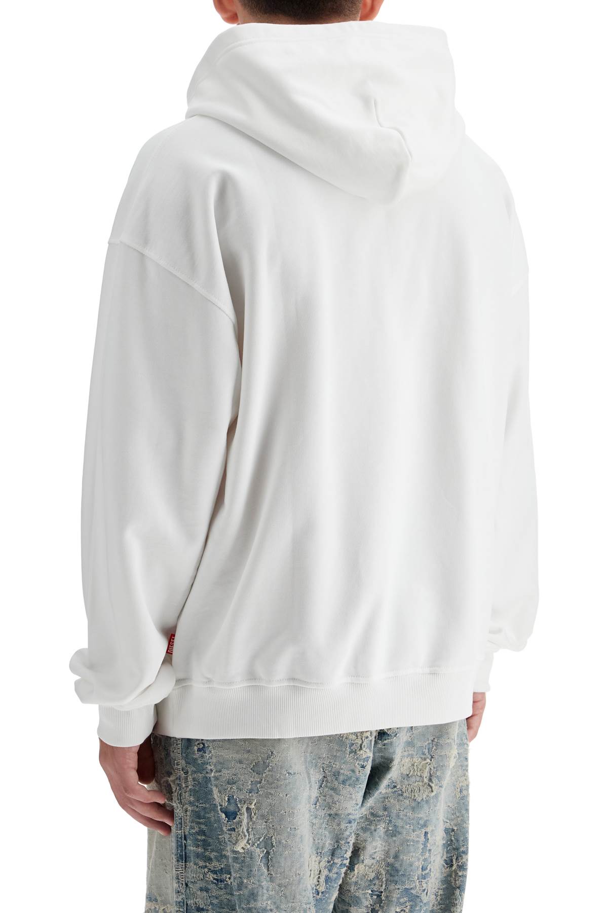 Diesel S-Boxt Brushed Cotton Hoodie with Inlaid Logo image 2