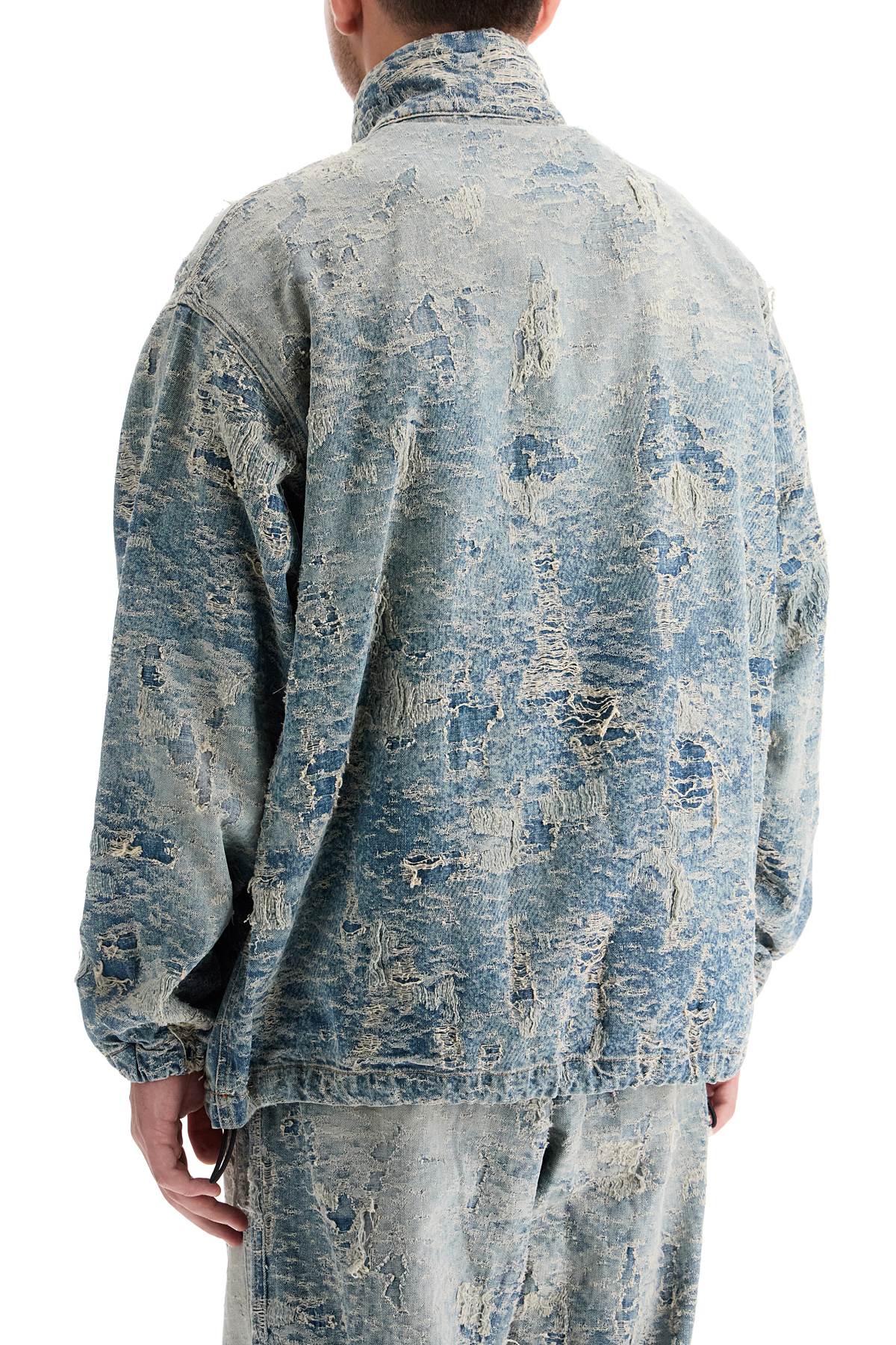 Diesel Distressed Jacquard Denim Jacket for Men image 2