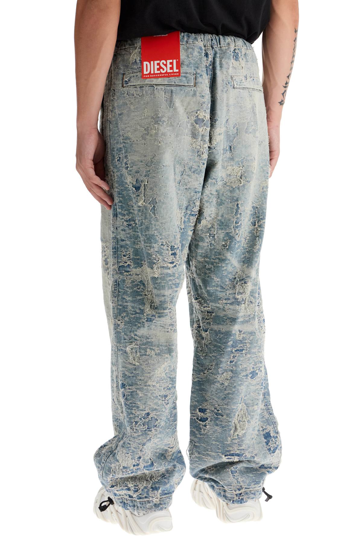 Diesel Distressed Jacquard Denim Pants image 2