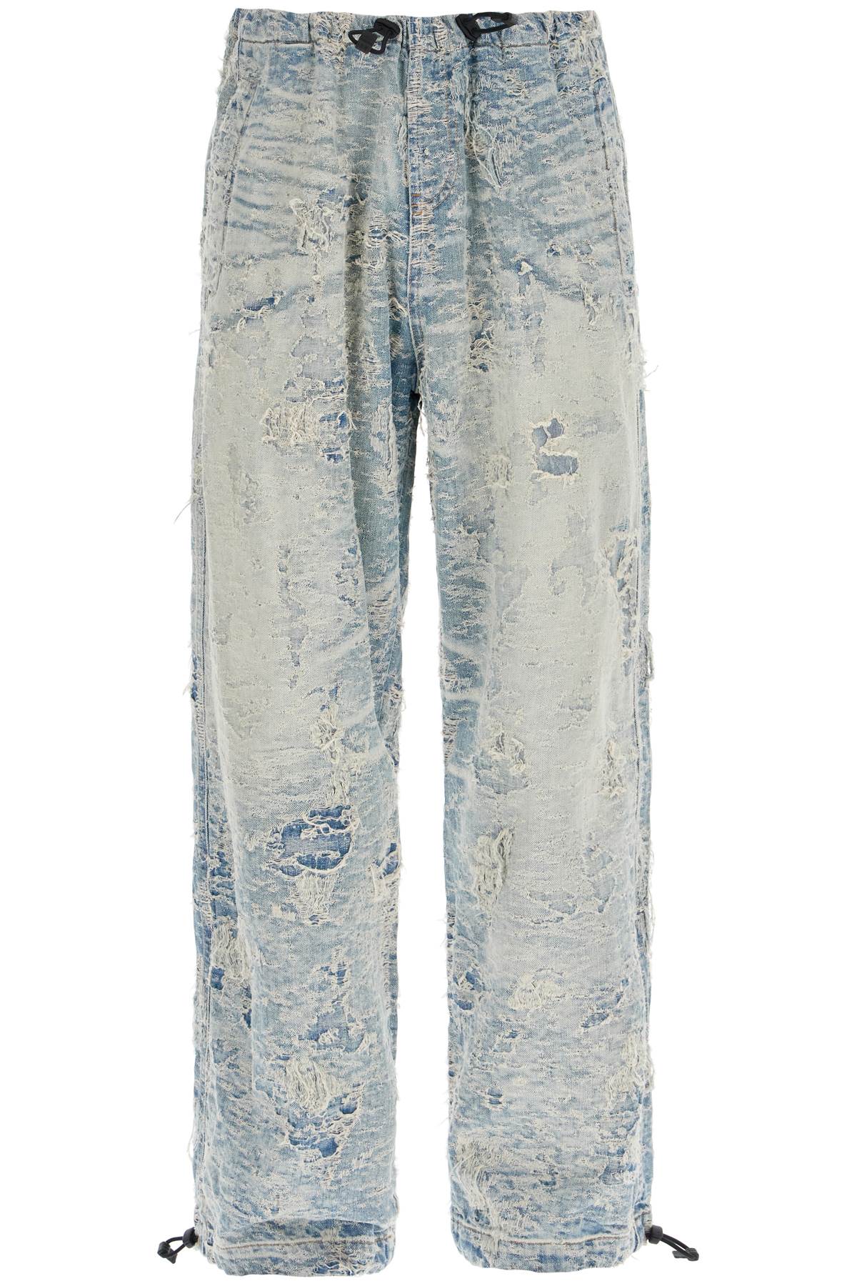 Diesel Distressed Jacquard Denim Pants image 0