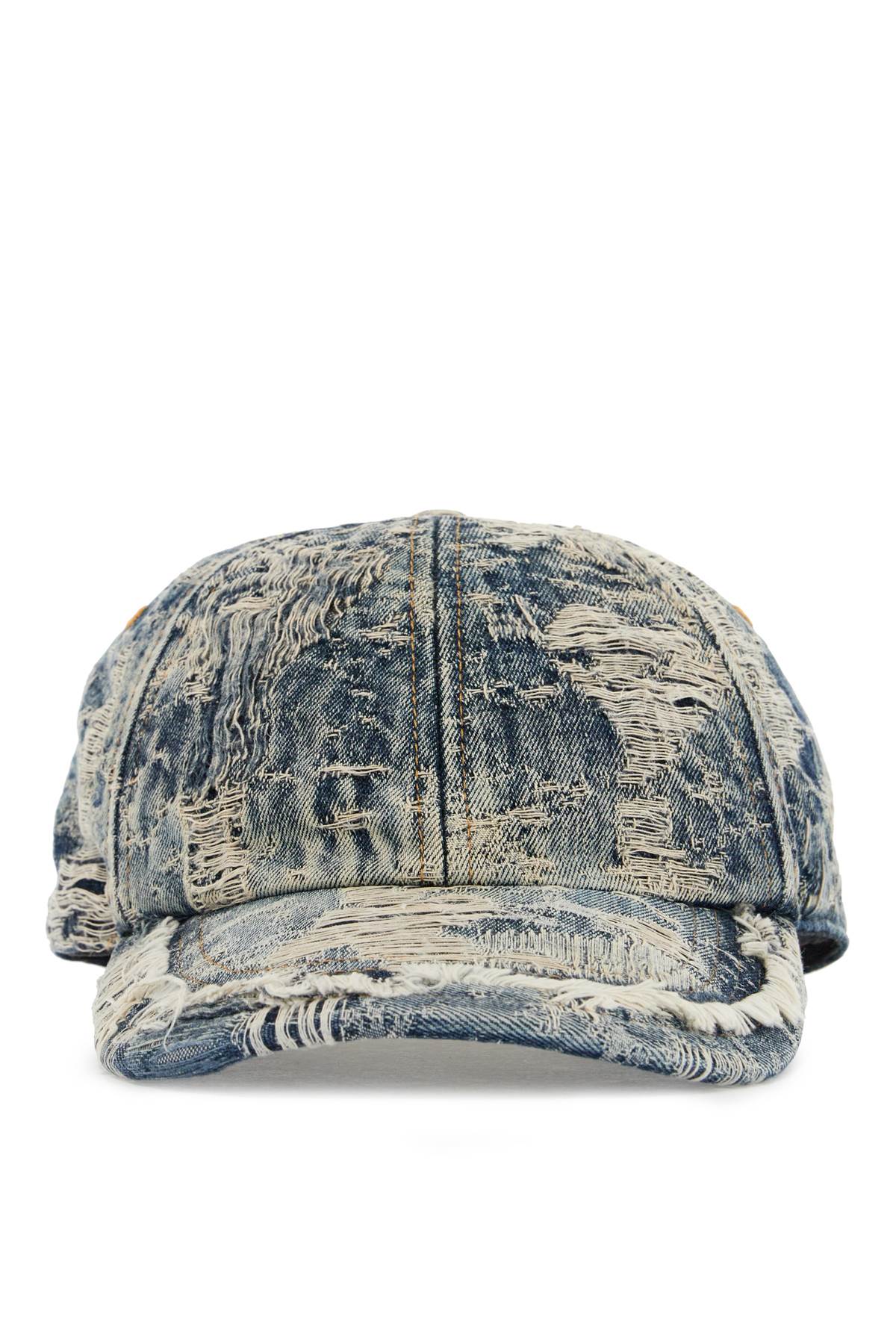 Diesel Distressed Denim Baseball Cap image 0