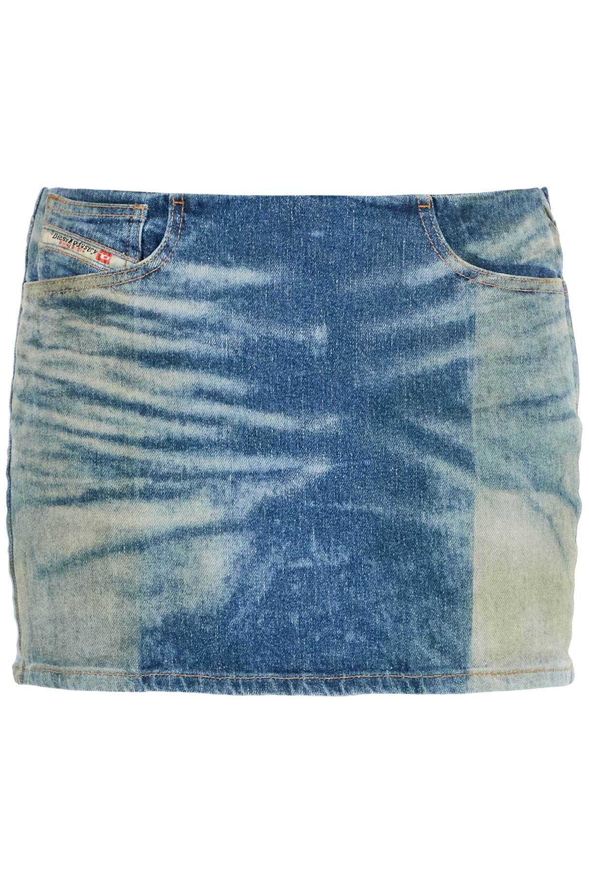 Diesel De-P Stonewashed Denim Mini Skirt image 0