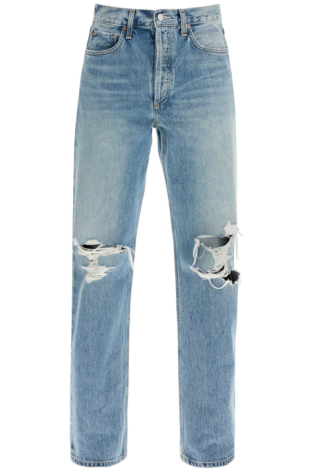 Agolde Kelly Relaxed Straight Jeans: Vintage Wash, Sustainable Denim image 0