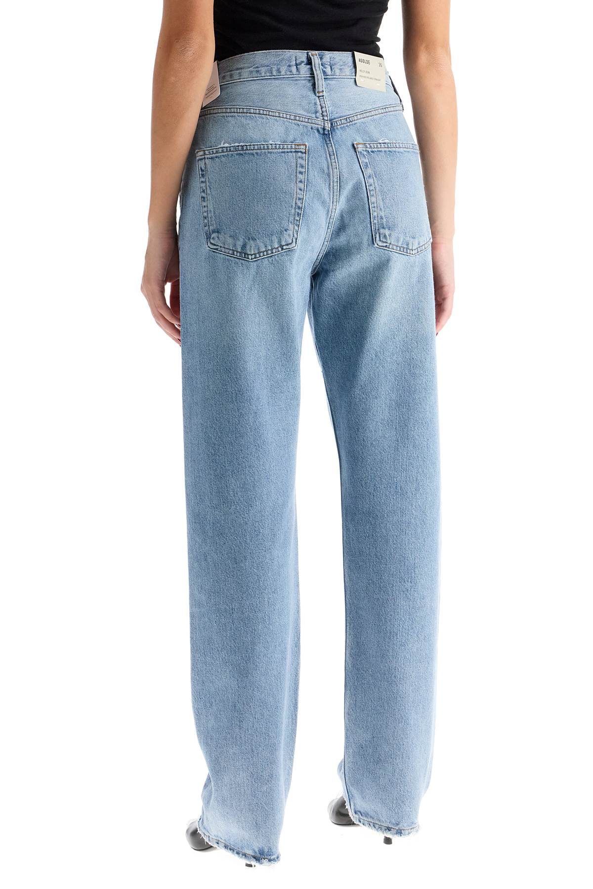 Agolde Relaxed Kelly High-Waisted Light Wash Straight Leg Jeans image 2