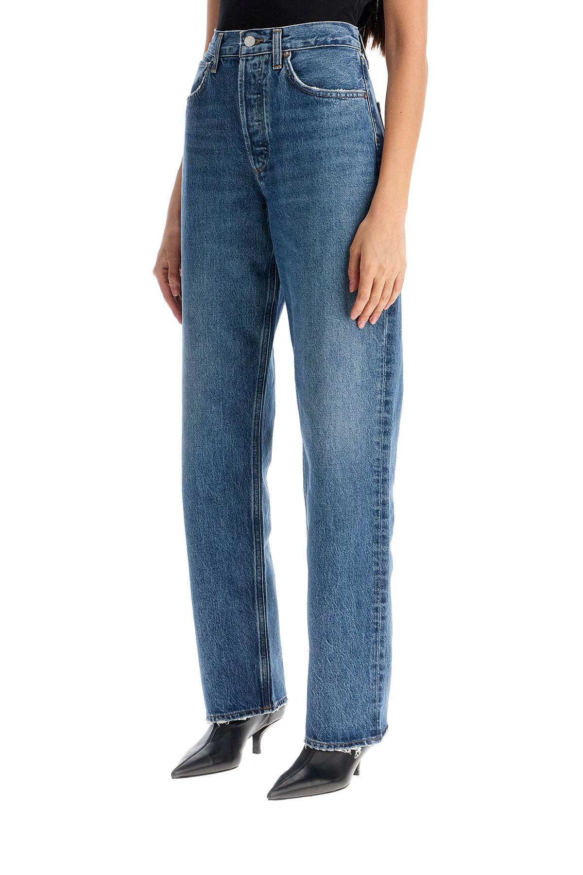 Agolde Relaxed Straight Fit Kelly Jeans - Essence Wash image 3