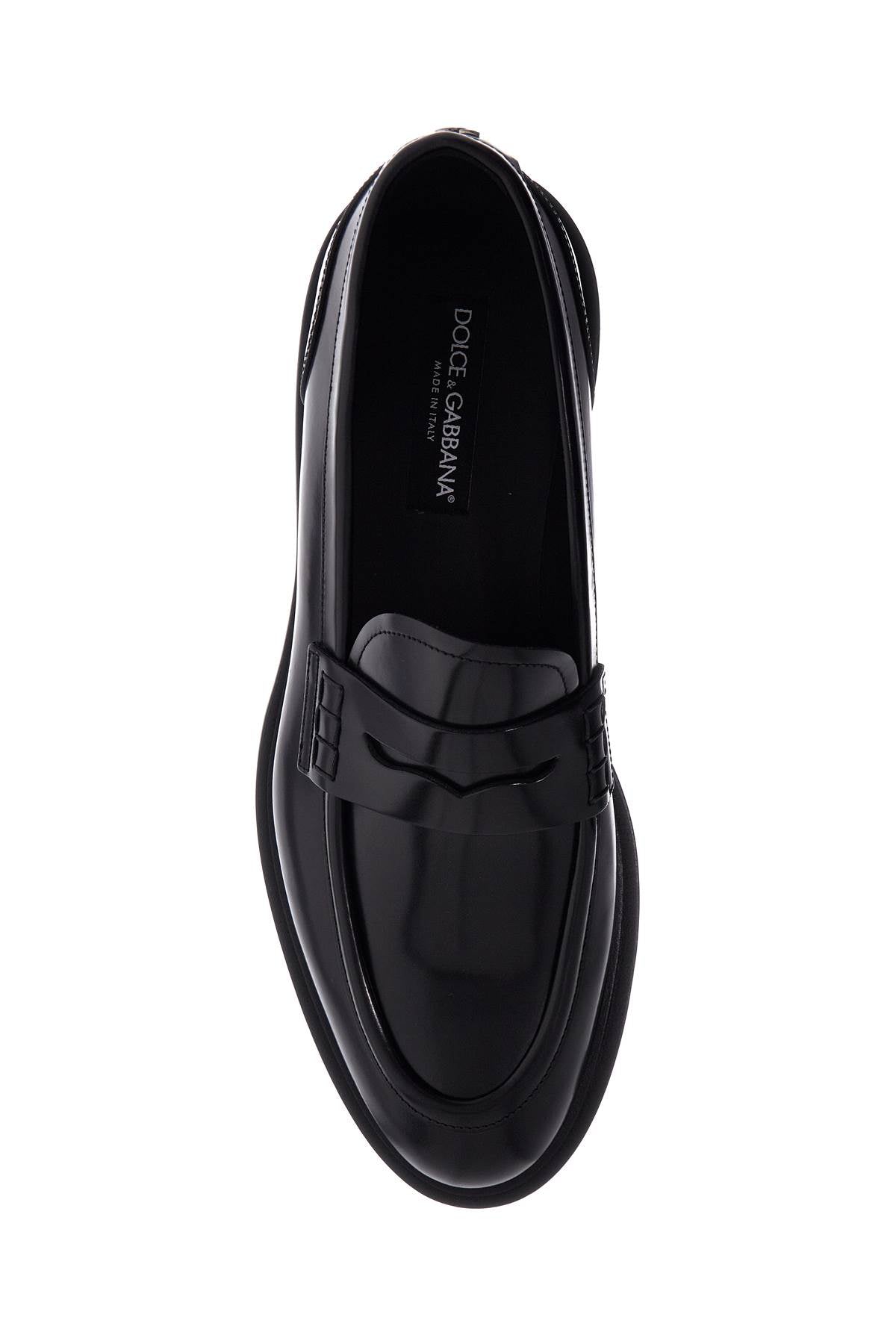 Dolce & Gabbana Brushed Leather Loafers with DG Logo image 1