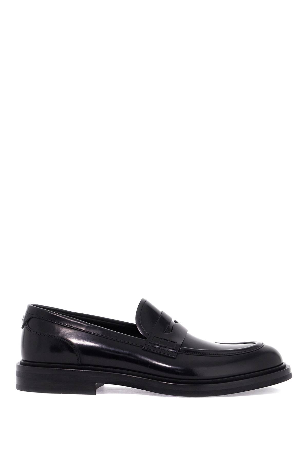 Dolce & Gabbana Brushed Leather Loafers with DG Logo image 0