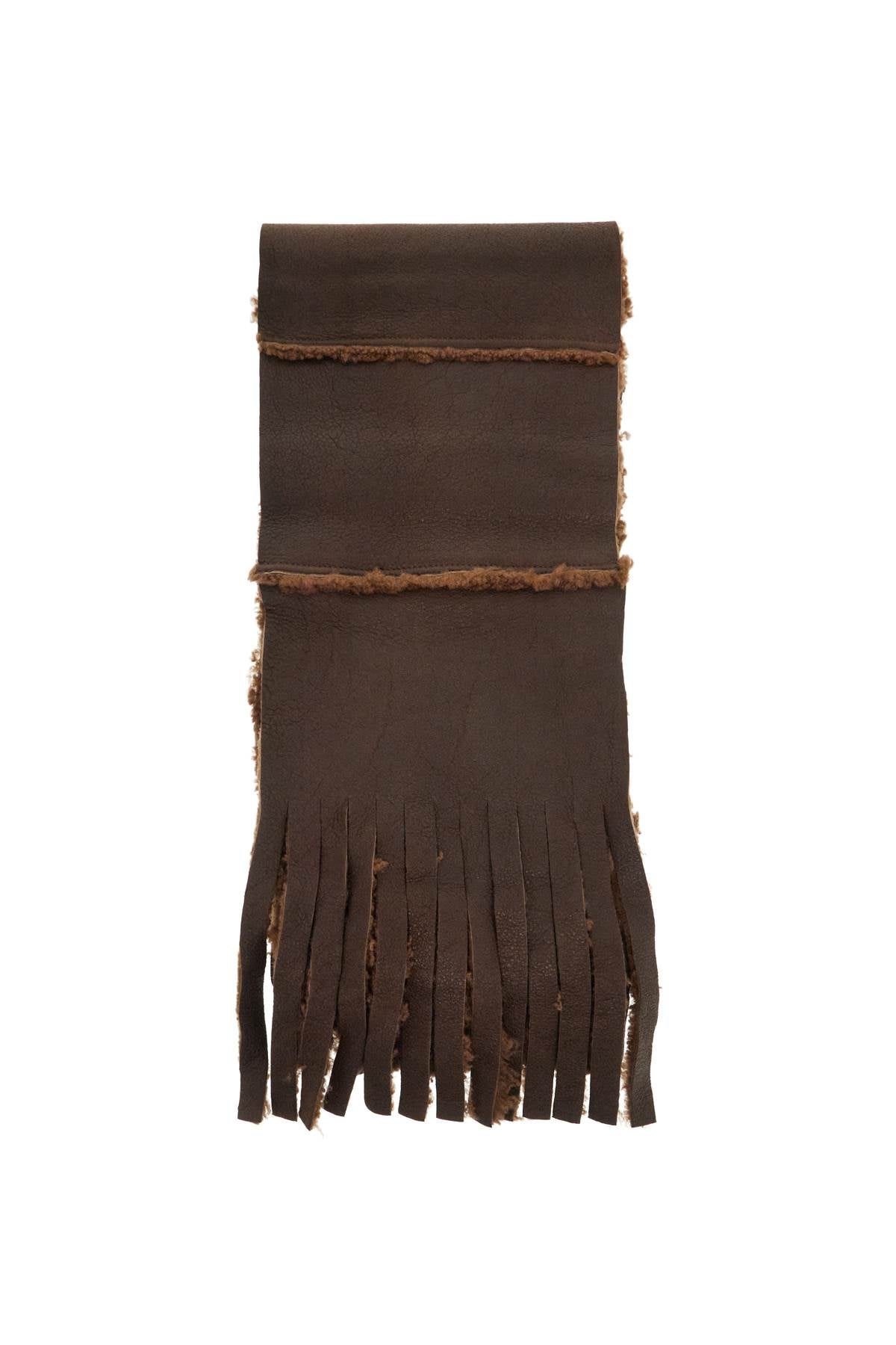 Our Legacy Waxed Shearling Scarf with Fringes image 0