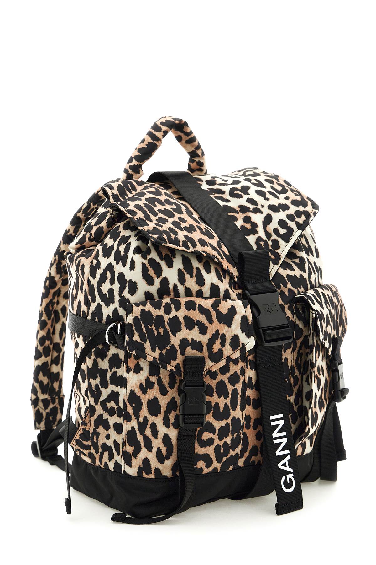 Ganni Recycled Nylon Animal Print Backpack image 2