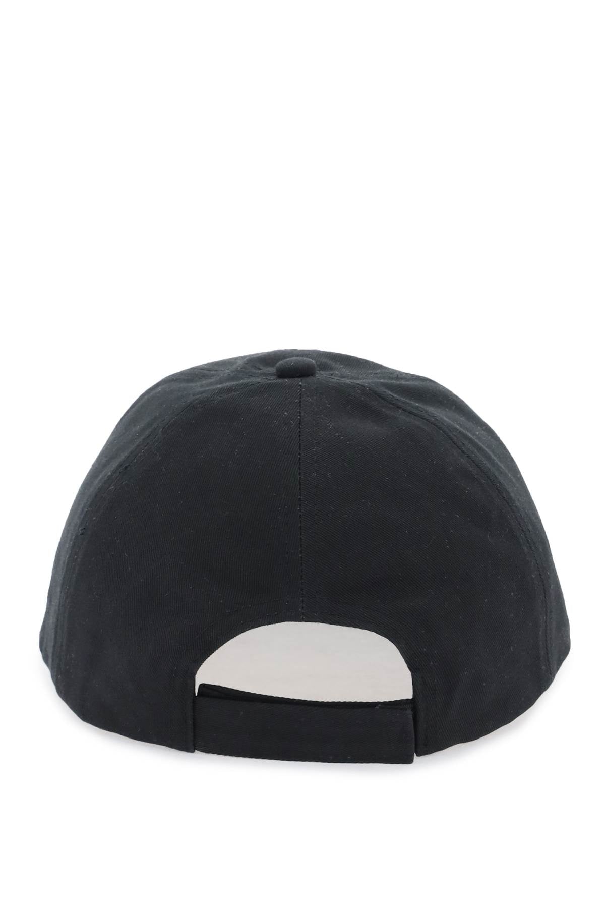 Ganni Organic Cotton Baseball Cap with Logo Embroidery image 2