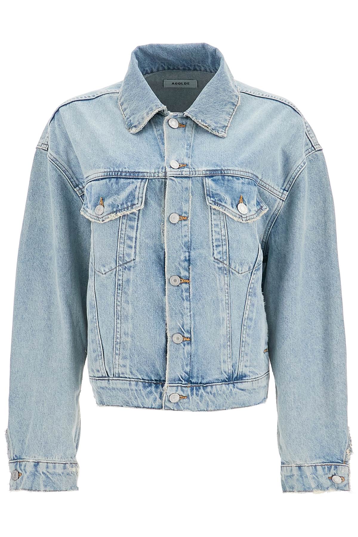 Agolde denim dalton balloon jacket with image 0