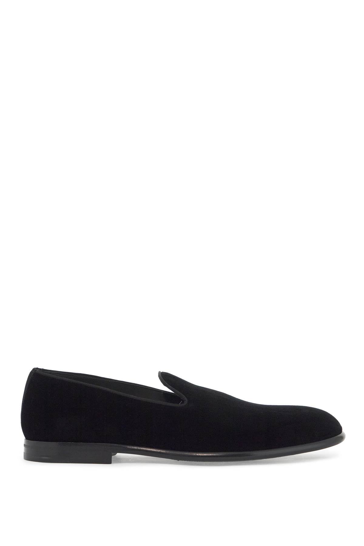 Dolce & Gabbana Velvet Loafers with Grosgrain Trim image 0