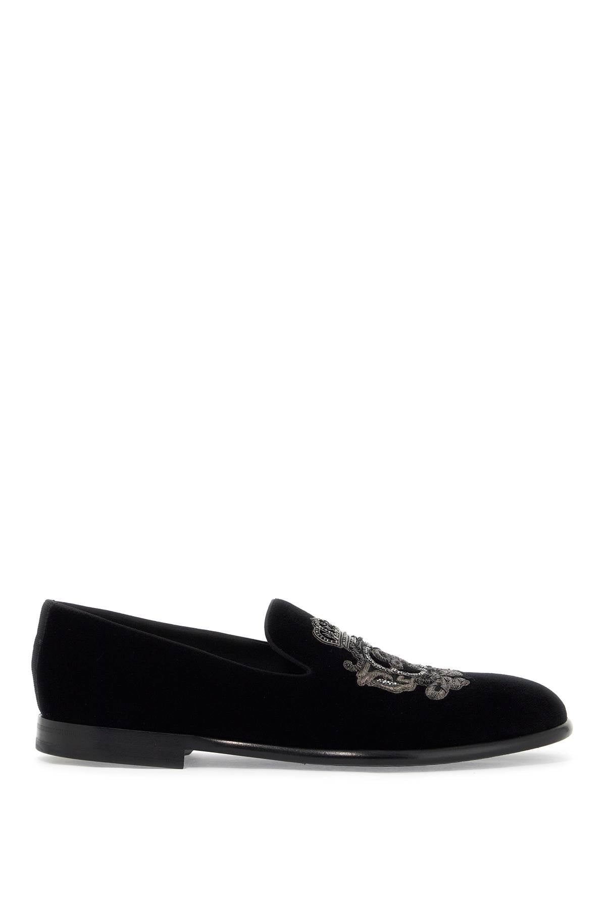 Dolce & Gabbana embroidered velvet loafers image 0