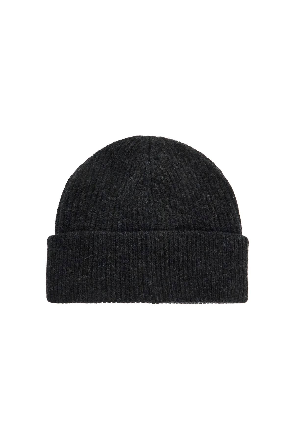 Ganni Recycled Wool-Blend Beanie with Logo image 1