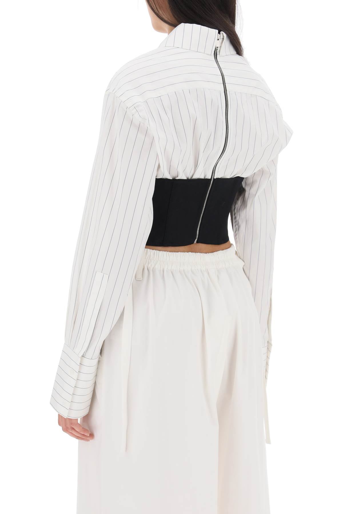 Dion Lee cropped shirt with underbust corset image 2