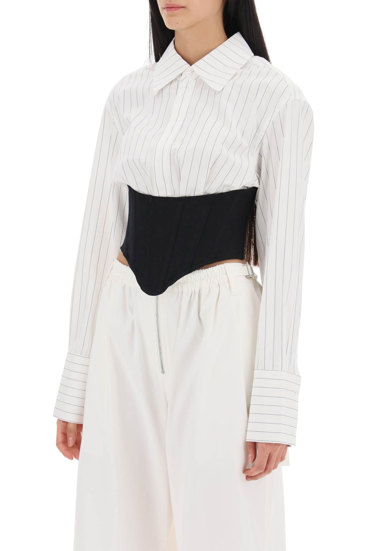 Dion Lee cropped shirt with underbust corset image 3