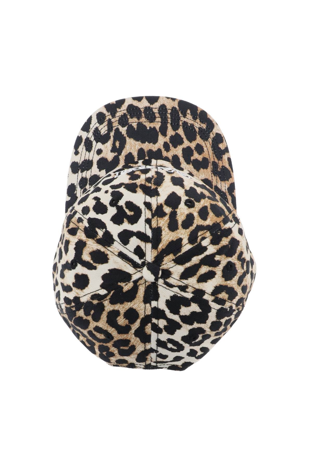 Ganni Leopard Baseball Cap: Organic Cotton, Adjustable image 1