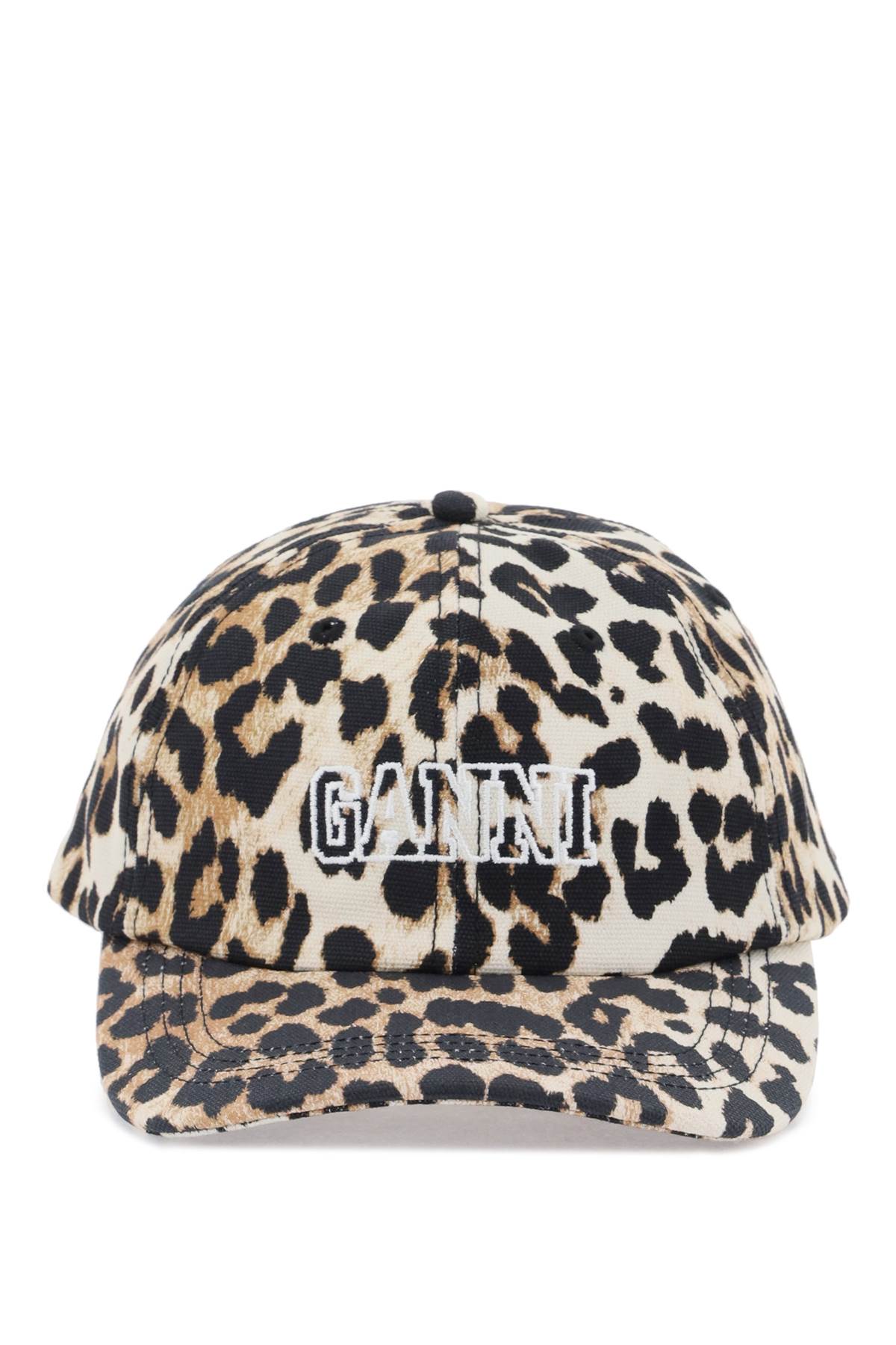 Ganni Leopard Baseball Cap: Organic Cotton, Adjustable image 0