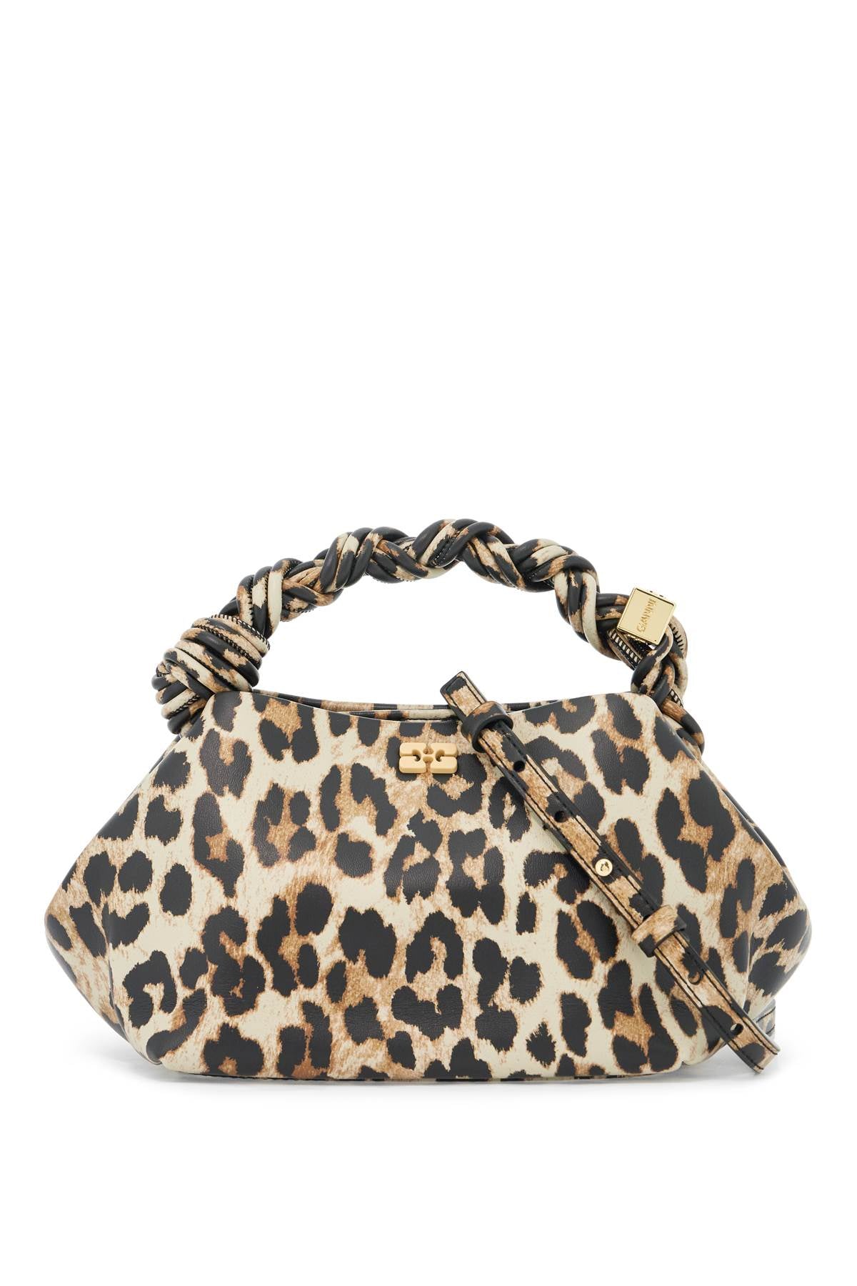 GANNI Bou Recycled Leather Handbag - Animal Print image 0