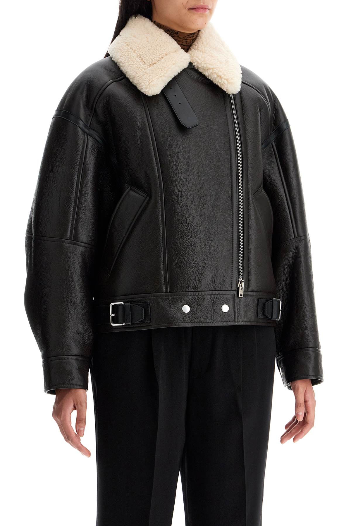 Acne Studios oversized shearling jacket image 1