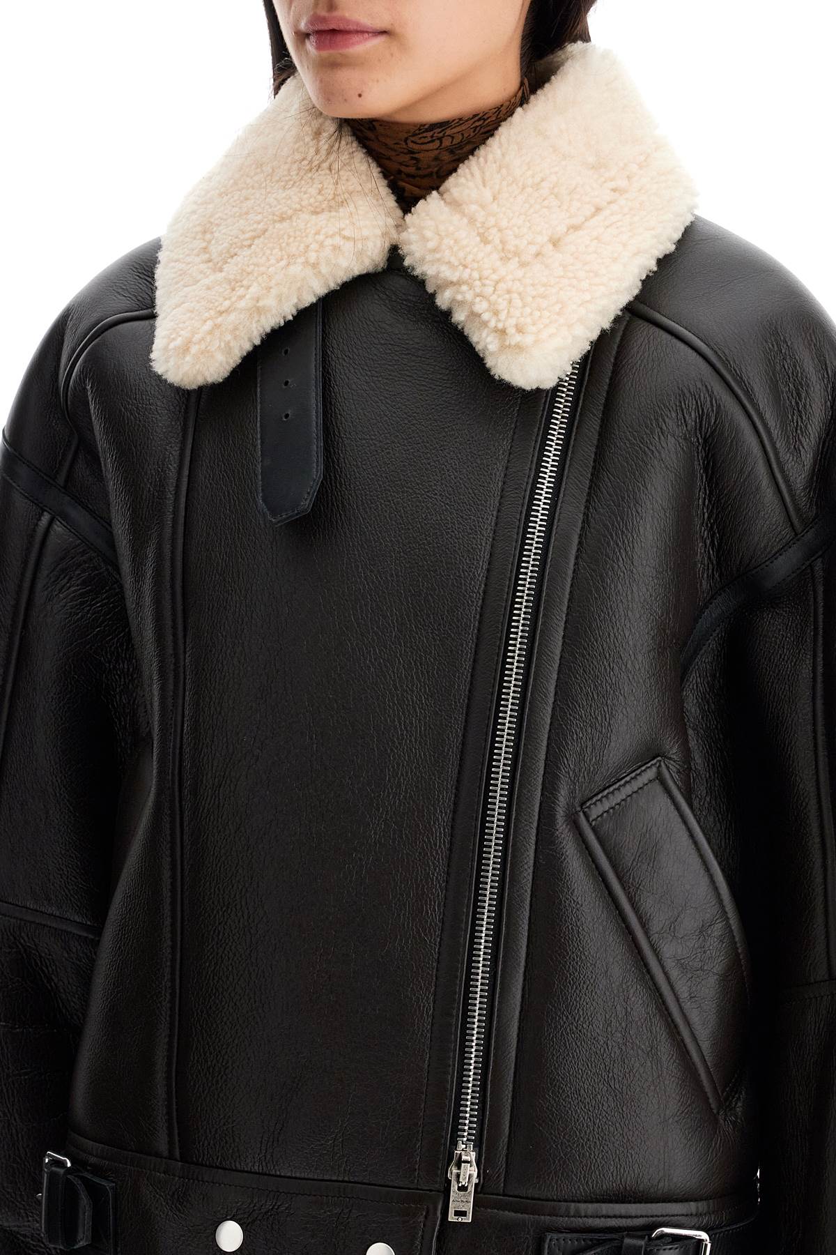 Acne Studios oversized shearling jacket image 3