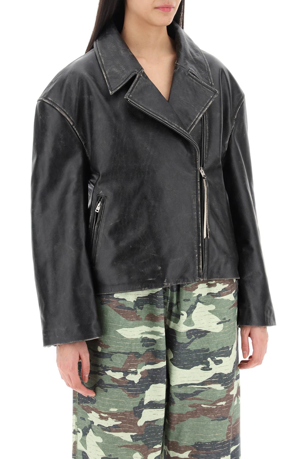 Acne Studios 'vintage leather jacket with distressed effect image 1