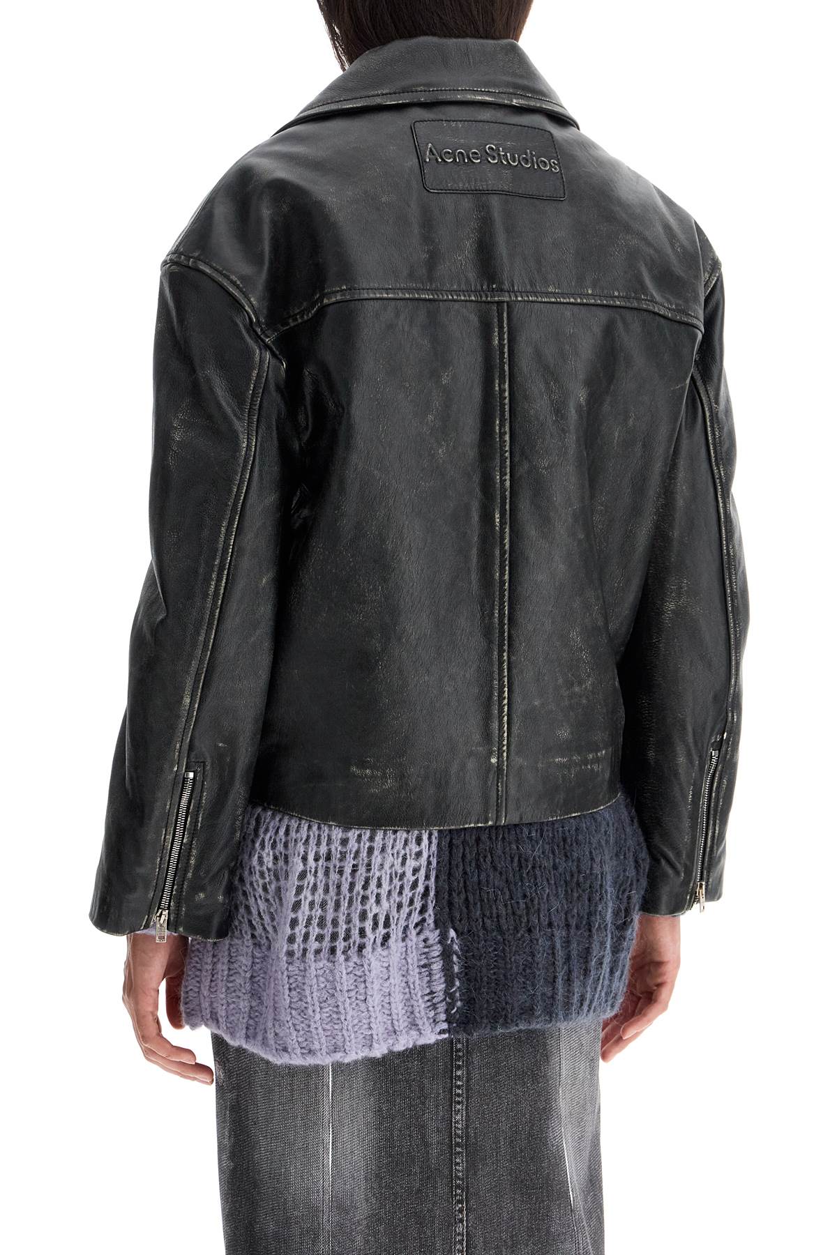 Acne Studios padded sand-colored leather jacket image 2