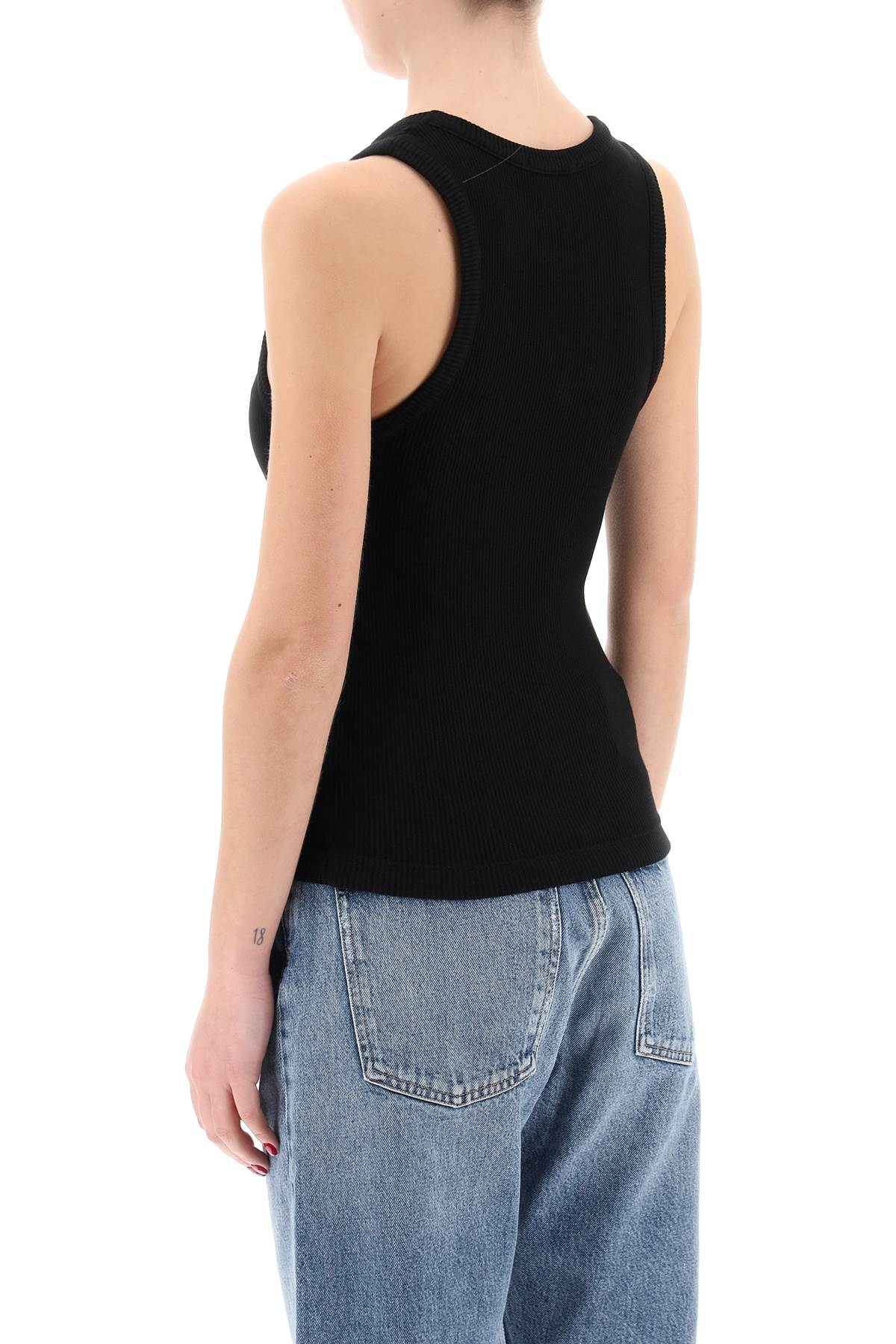 Agolde poppy ribbed tank top image 2