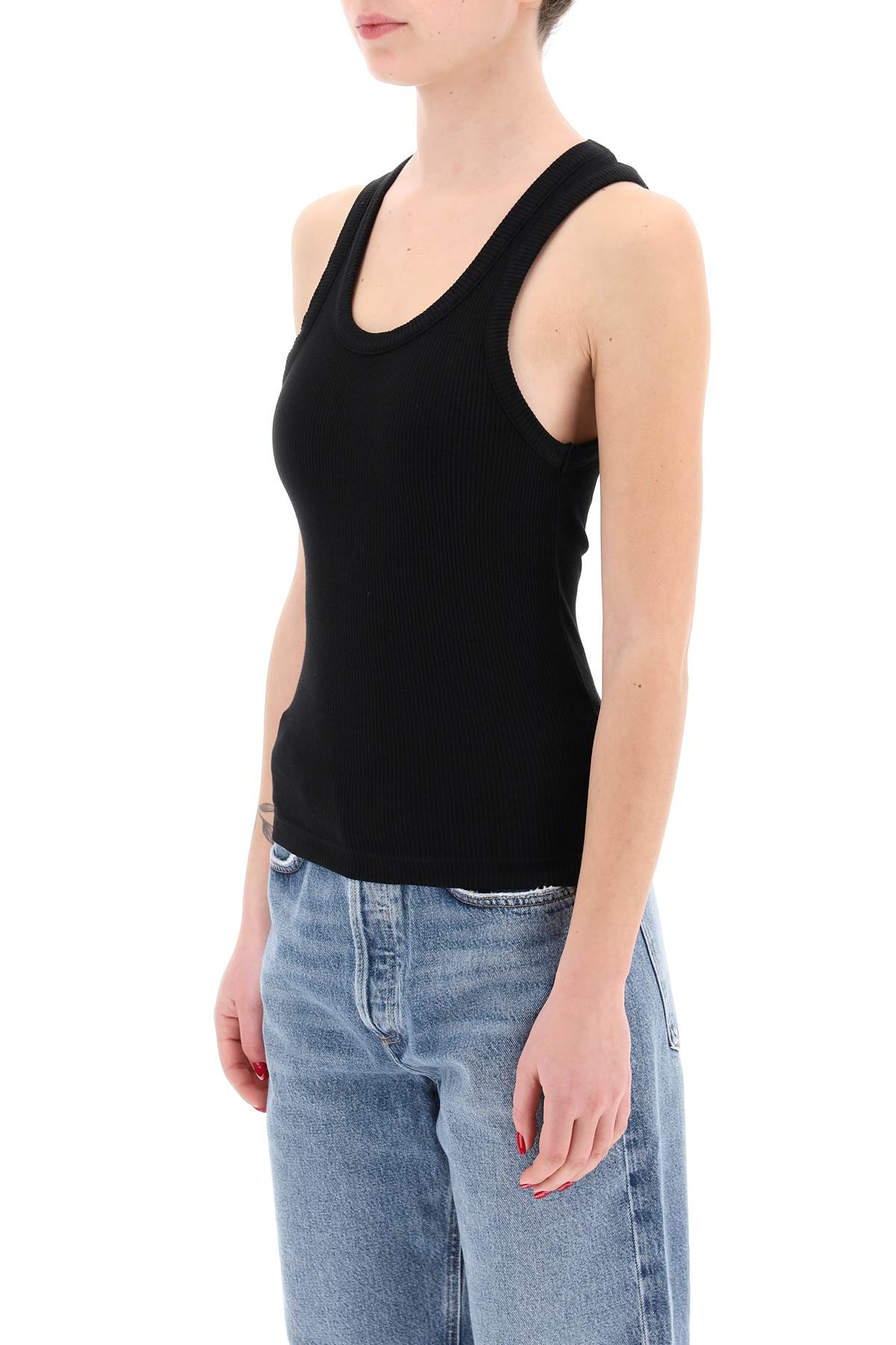 Agolde poppy ribbed tank top image 3