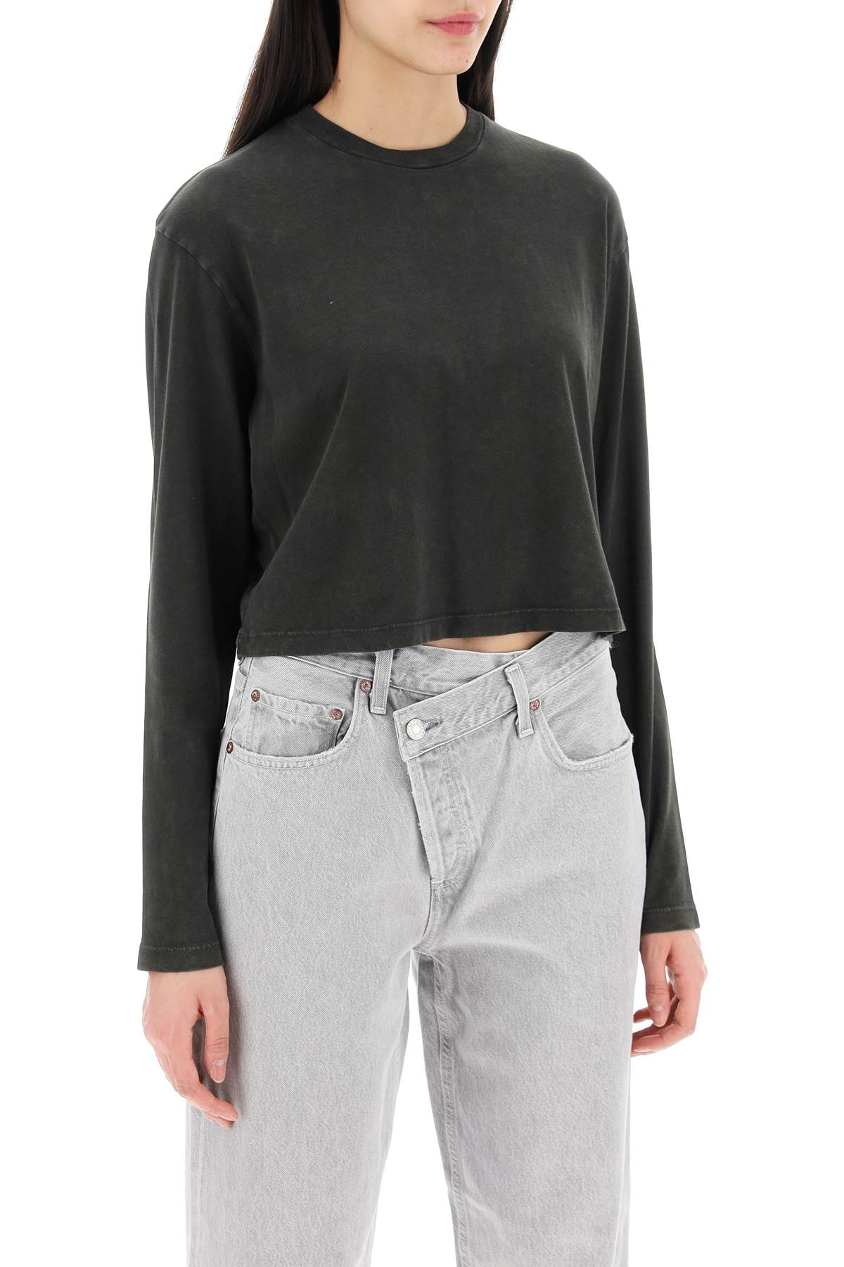 Agolde "cropped long-sleeved mason t image 1