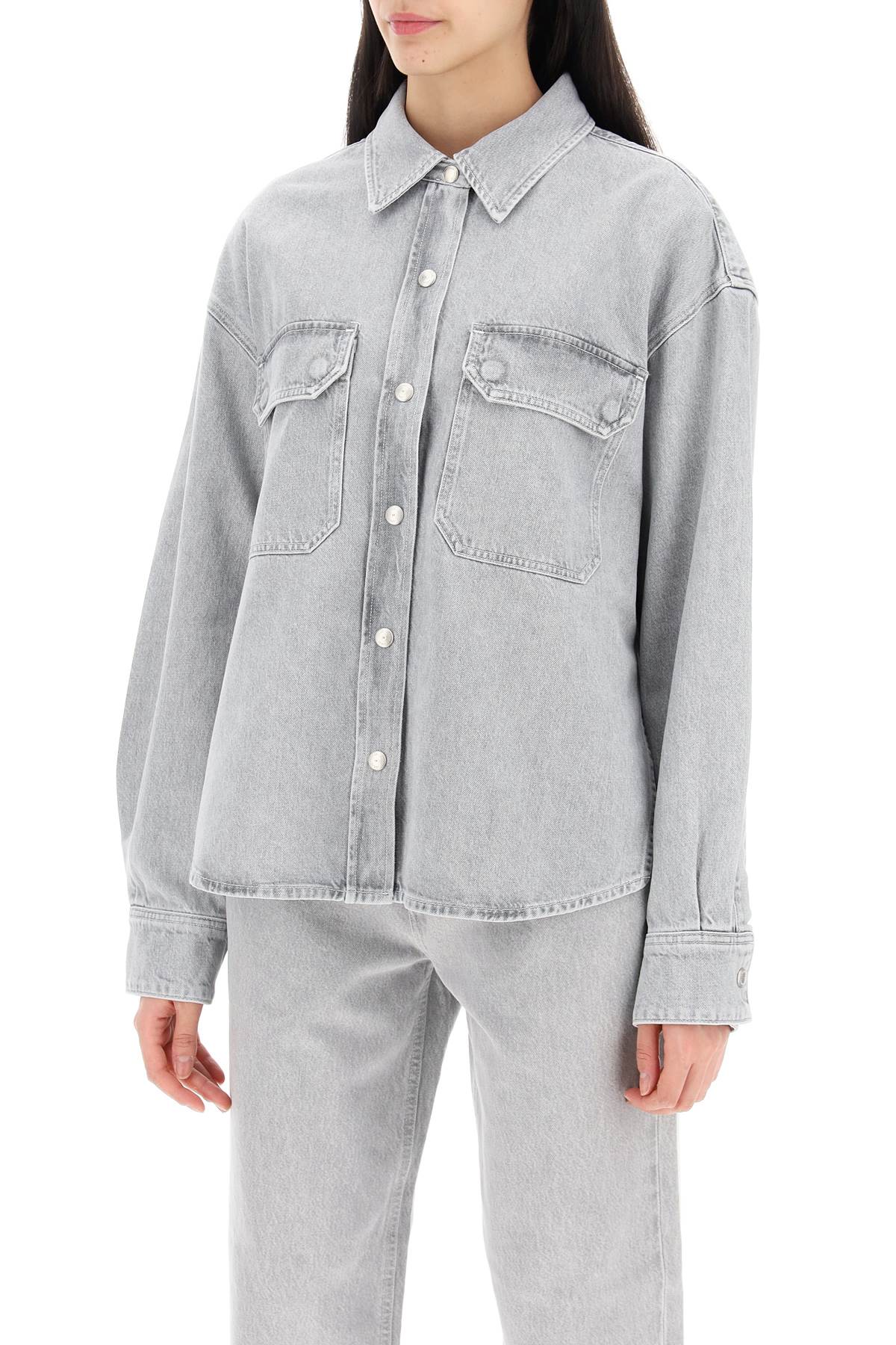 Agolde Gwen Recycled Cotton Denim Shirt image 3