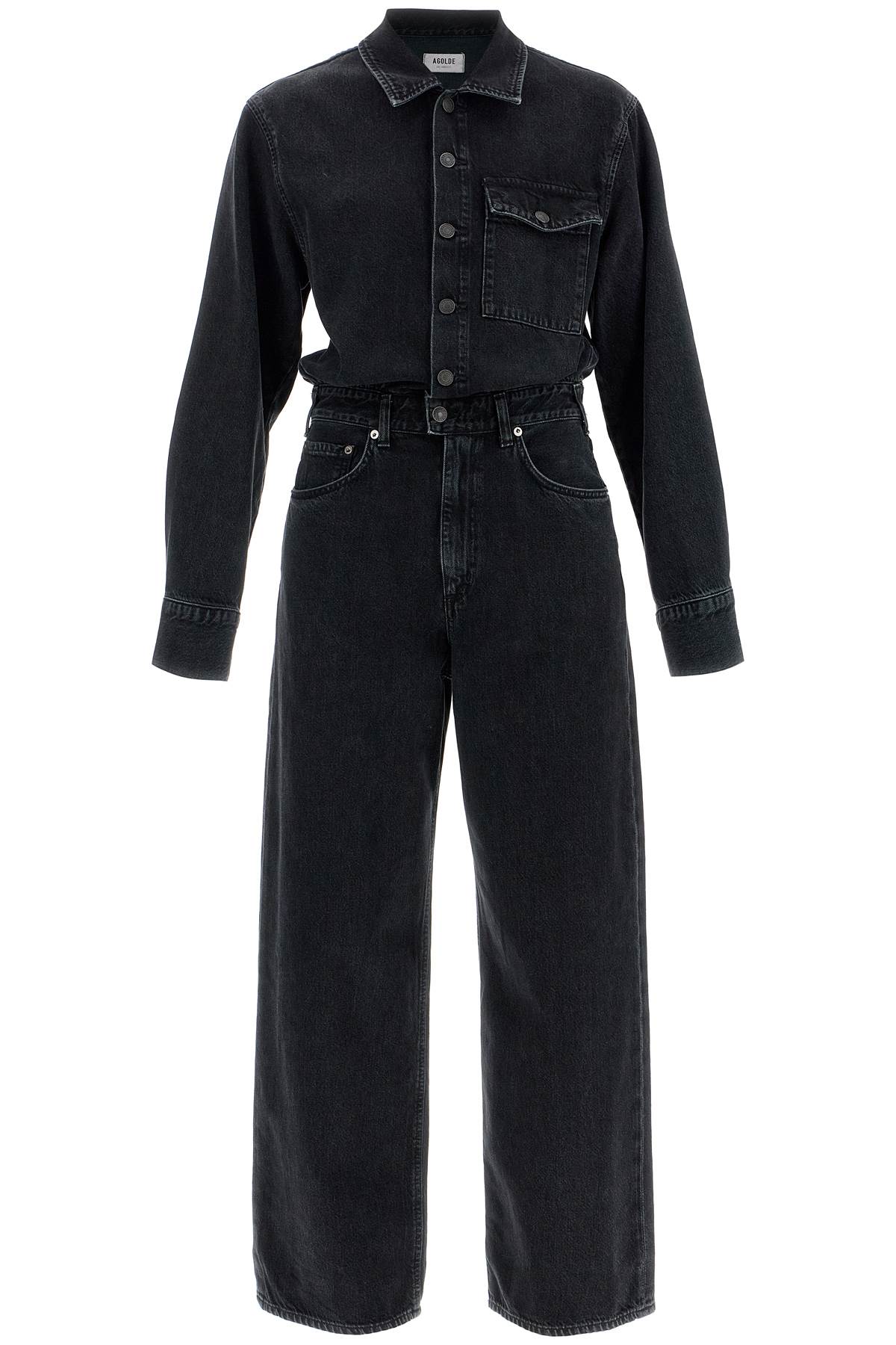 Agolde Tane Washed Denim Jumpsuit image 0