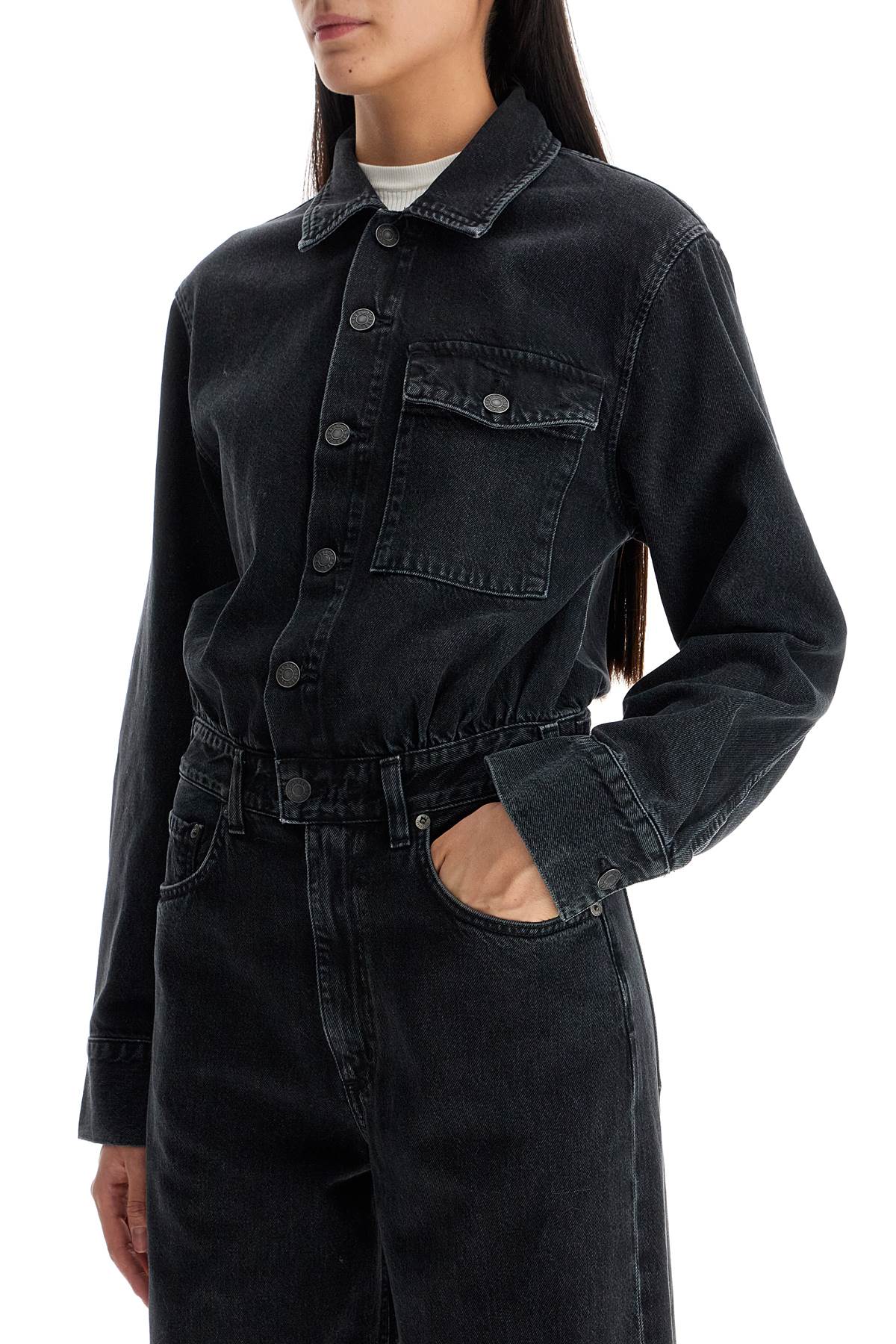 Agolde Tane Washed Denim Jumpsuit image 3