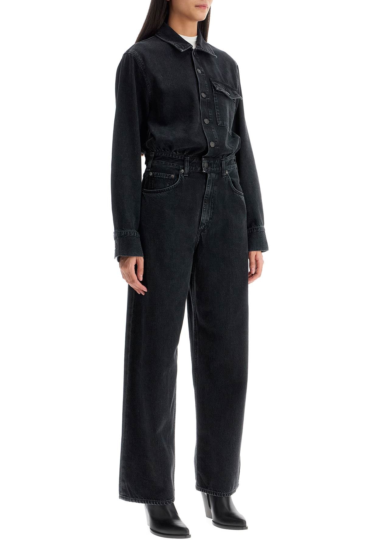 Agolde Tane Washed Denim Jumpsuit image 1