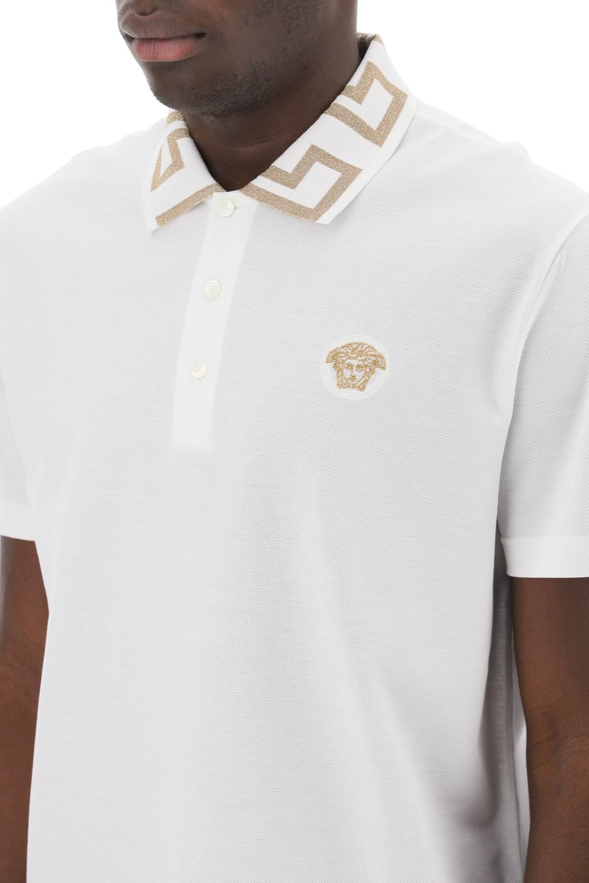 Versace Men's Greca Collar Polo Shirt image 3