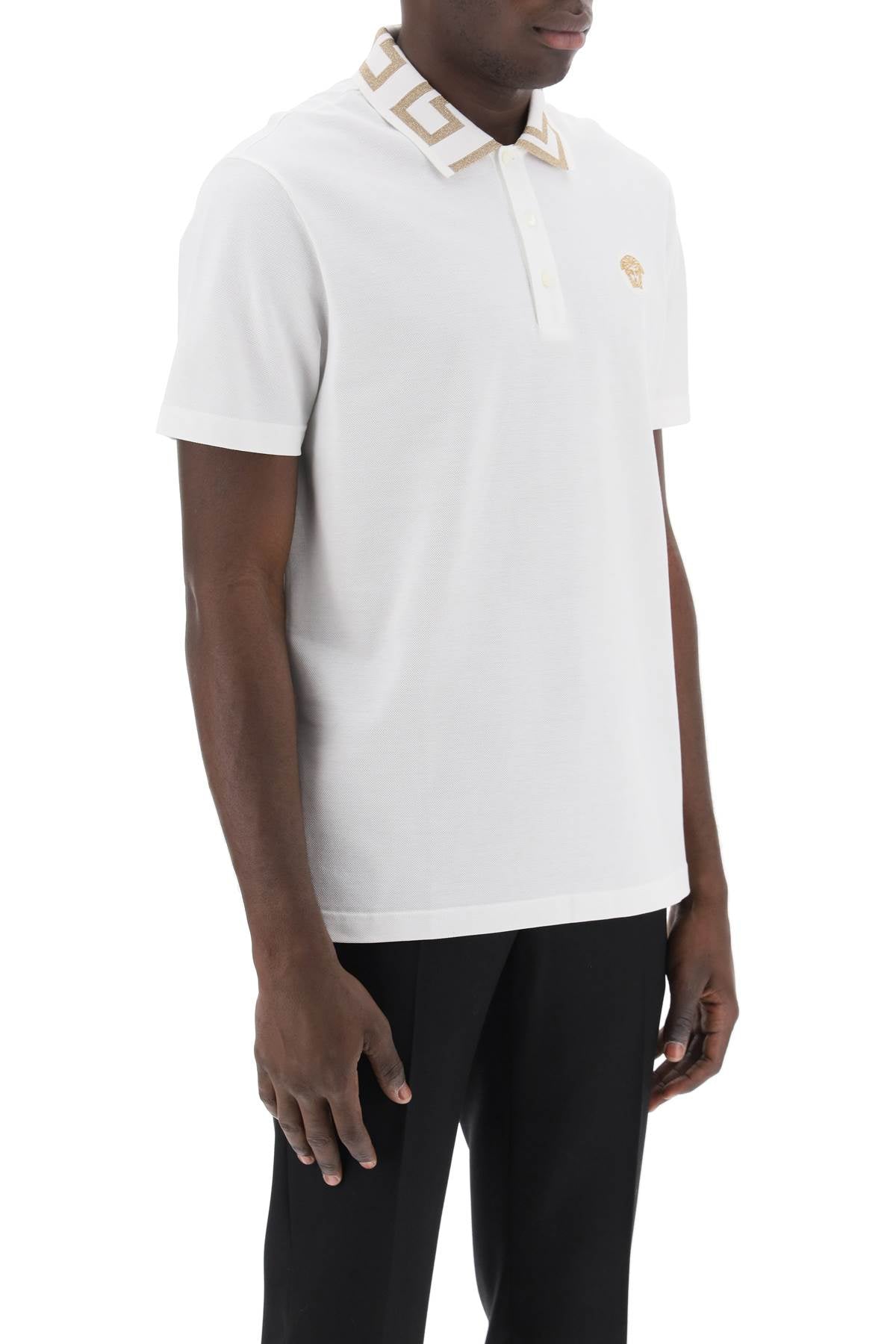 Versace Men's Greca Collar Polo Shirt image 1