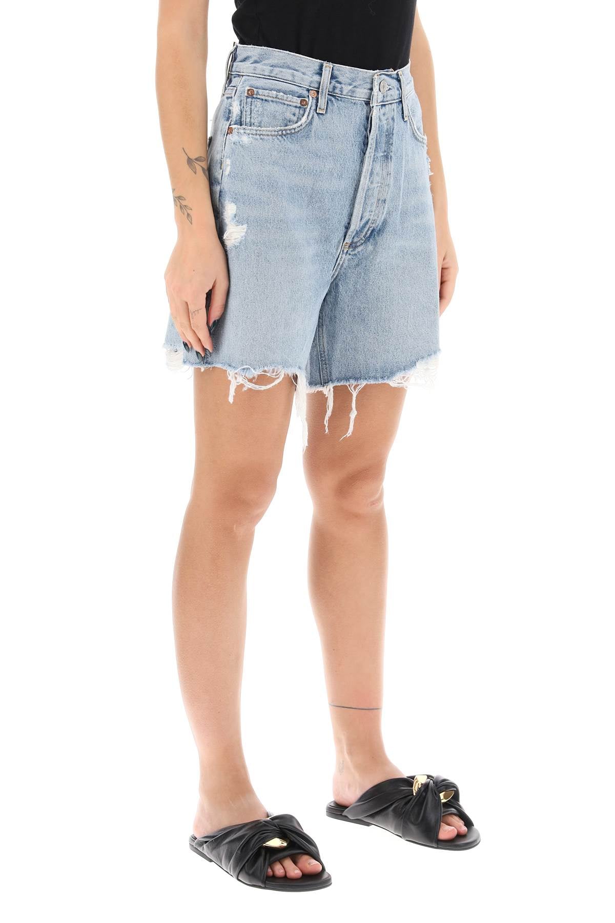 Agolde stella denim shorts image 1