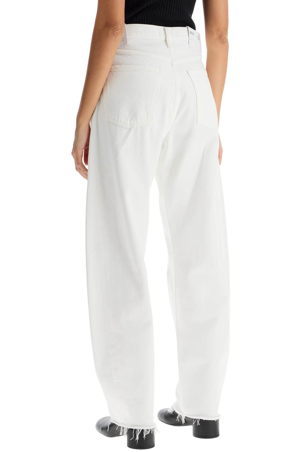 Agolde Luna Barrel Jeans: Relaxed Fit, White Denim image 2