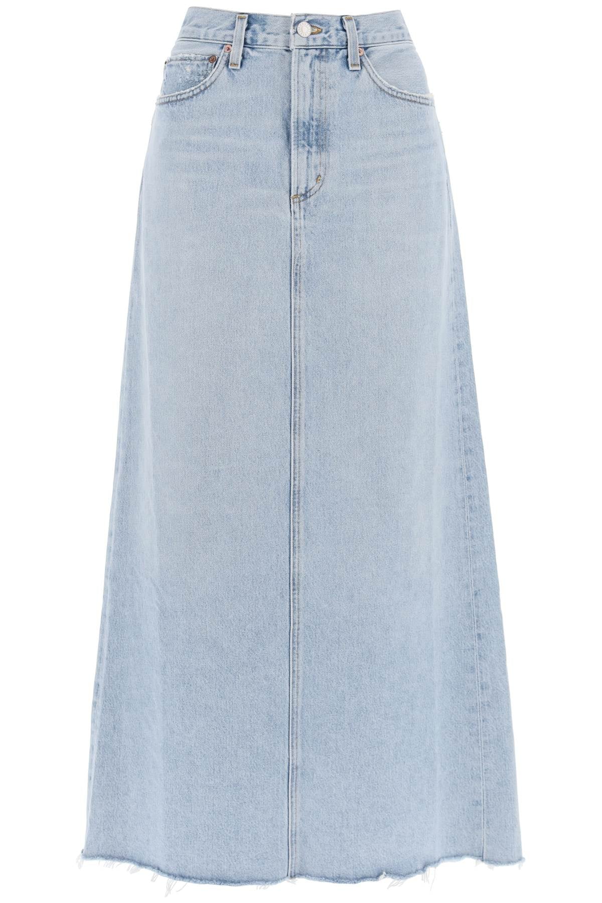 Agolde hilla maxi skirt in denim image 0