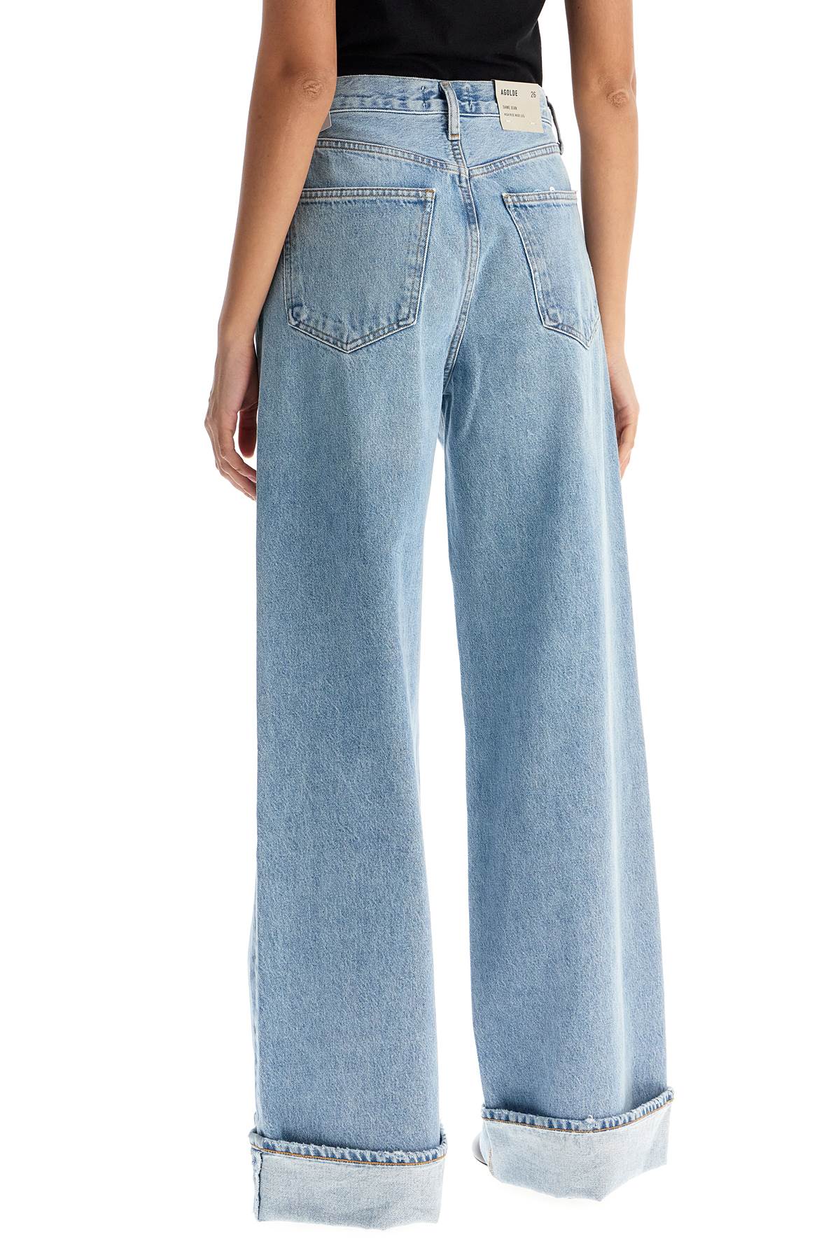 Agolde Dame Wide Leg Jeans: Dark Wash Regenerative Cotton image 2