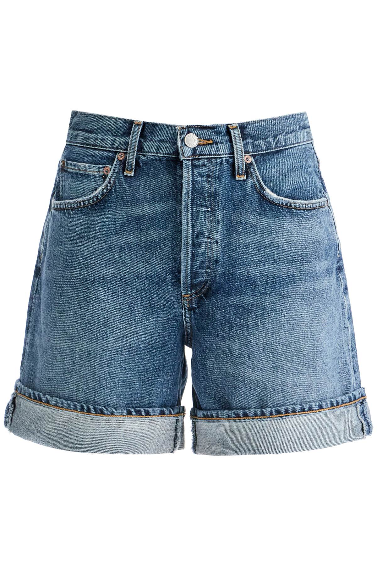 Agolde Women's High-Waisted Baggy Denim Shorts - Medium Wash image 0