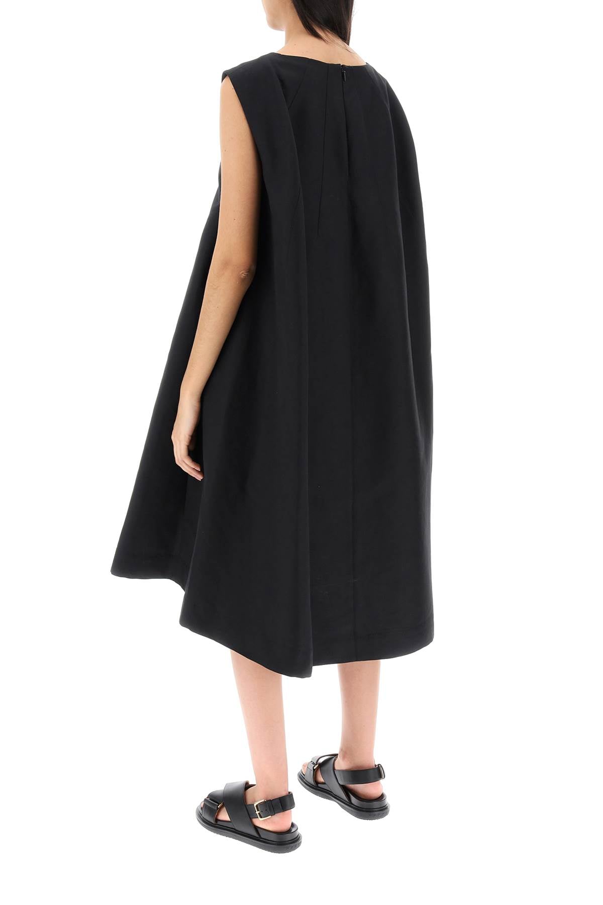 Marni flared dress in cotton cady image 2