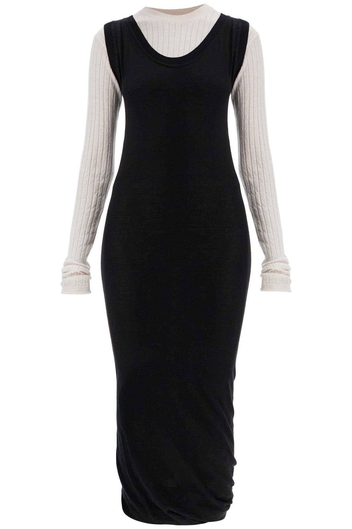 Marni Layered Wool Knit Midi Dress image 0