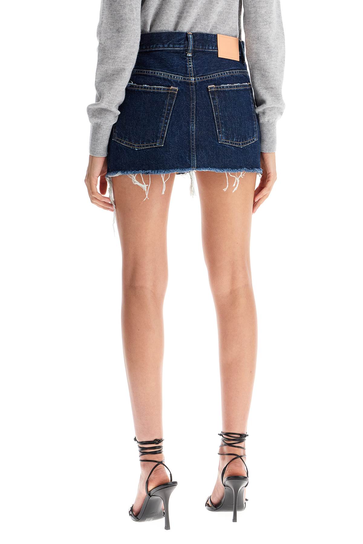 Acne Studios destroyed denim mini skirt image 2