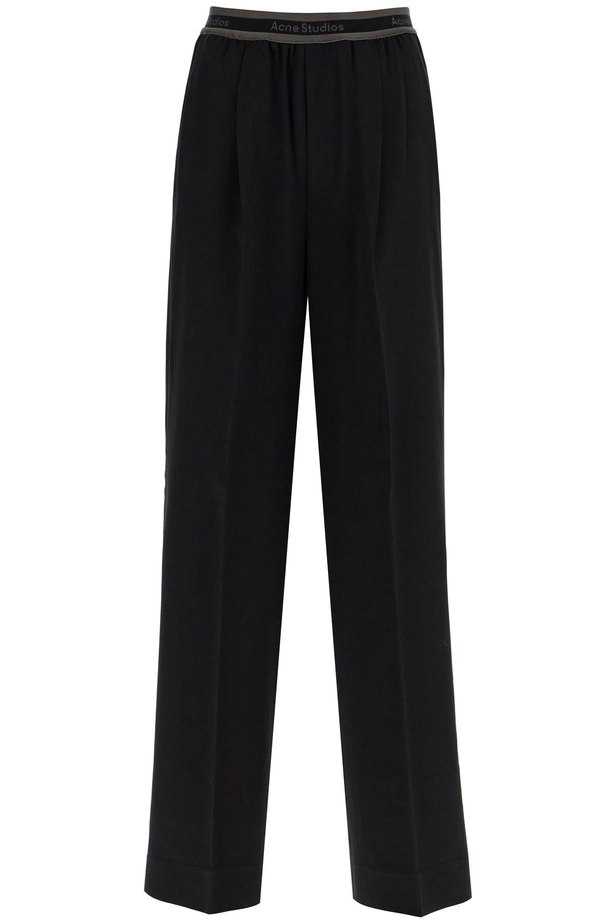 Acne Studios wide twill pants with elastic waistband image 0