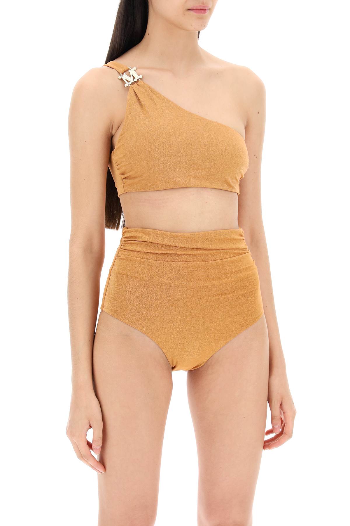 Max Mara Beachwear one-shoulder bikini top in jersey and image 1