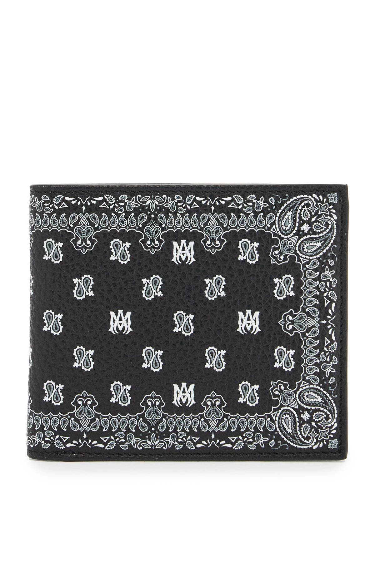 Amiri Paisley Bandana Print Leather Bi-Fold Wallet image 0