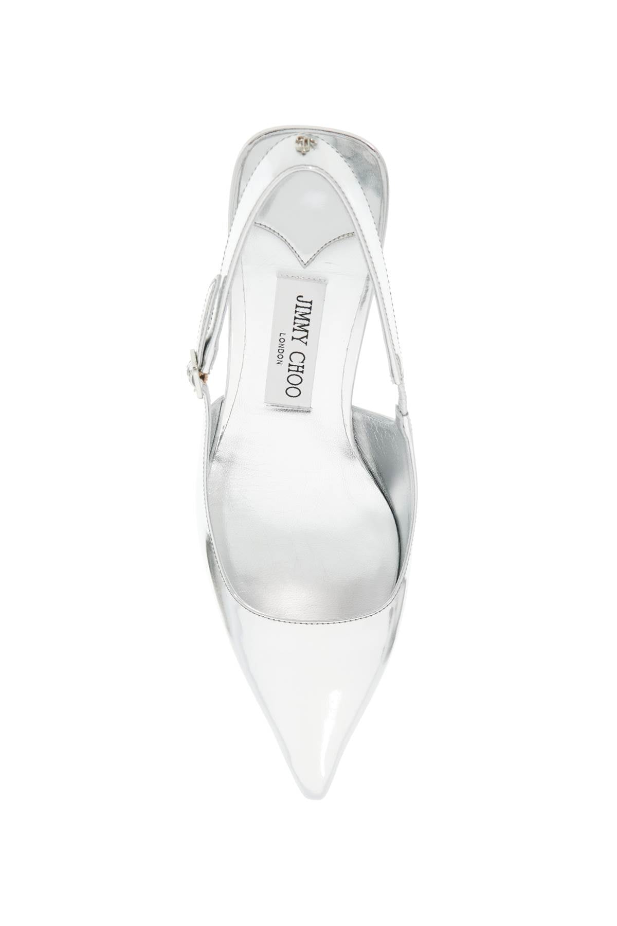 Jimmy Choo Amel 50 Mirrored Leather Slingback Pumps image 1